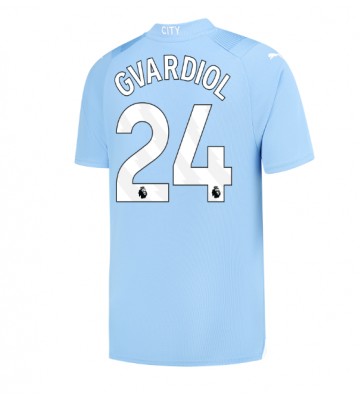 Manchester City Josko Gvardiol #24 Koszulka Podstawowych 2023-24 Krótki Rękaw